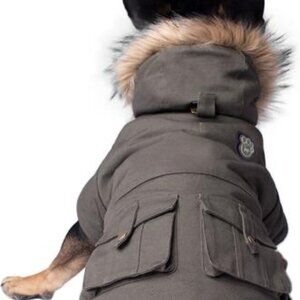 Canada Pooch Alaskan Army Premium Faux Down Insulated Dog Parka SIZE 12
